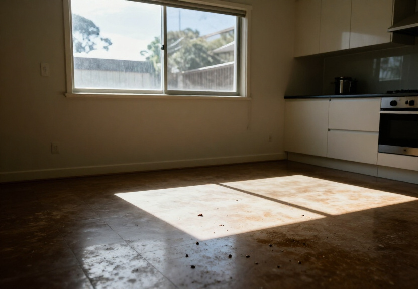 Rodent infestation in a Woronora Heights garage before treatment